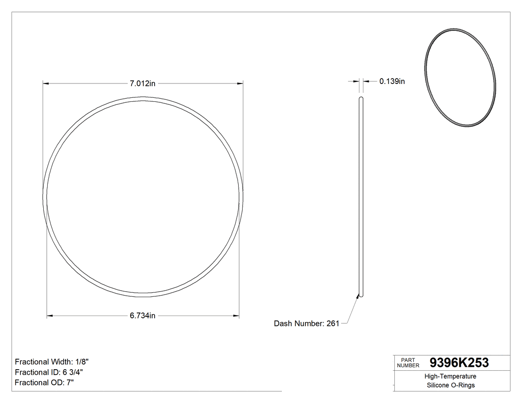 Technical drawing - 9396K253